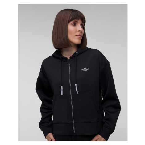 Dámská černá Mikina Na Zip Aeronautica Militare
