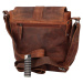 Větší praktická kožená pánská taška Thibault Green Wood, světle hnědá