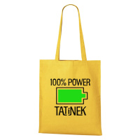 DOBRÝ TRIKO Bavlněná taška s potiskem 100% power tatínek Barva: Žlutá