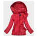 Červená prošívaná bunda s kapucí model 16982500 - Libland