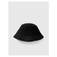 Černý dámský lněný klobouk