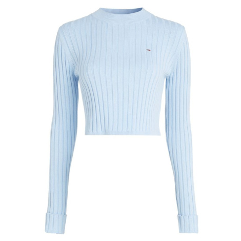 Tommy Jeans Sweater - TJW BXY CROP RIB SWEATER blue Tommy Hilfiger