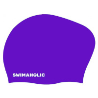 Plavecká čepice na dlouhé vlasy swimaholic long hair cap fialová