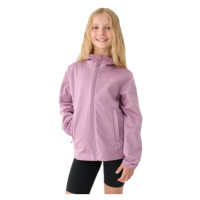 Dívčí turistická softshellová bunda 4F JUNIOR SOFTSHELL JACKET-JWAW24TSOFF261-54S-PINK