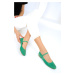 Soho Women's Green Suede Flats 18896