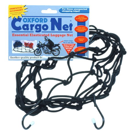 Pružná zavazadlová síť pro motocykly Oxford Cargo Net 30x30 cm černá