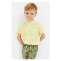 Dětská košile Mayoral žlutá barva