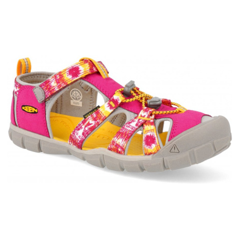 Sportovní sandálky Keen - Seacamp II CNX Y multi/keen yellow růžové vegan