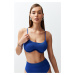 Trendyol Saxe Balconette Textured Bikini Top