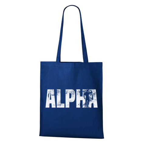 DOBRÝ TRIKO Bavlněná taška s potiskem Alpha Barva: Královsky modrá