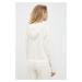 Mikina Emporio Armani Underwear béžová barva, s kapucí, s aplikací