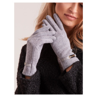 Klasické šedé dámské rukavice