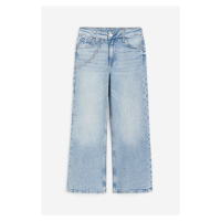 H & M - Baggy Fit Bootcut Leg Jeans - modrá