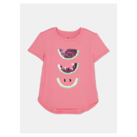 Růžové holčičí tričko s flitry GAP