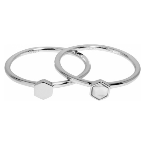 Cluse Sada dvou prstenů s hexagony CLJ42001
