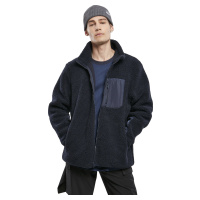 Urban Classics Pánská chlupatá bunda Sherpa se stojáčkem a přední kapsičkou