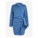 Modré dámské pruhované zavinovací šaty Tommy Hilfiger