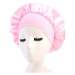 Camerazar Růžová saténová noční čepice s vlasovým lemem, univerzální velikost, 100% polyester