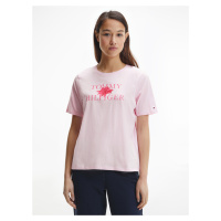 Tommy Hilfiger dámské růžové tričko