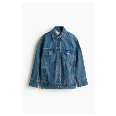 H & M - Volná džínová bunda - modrá H&M