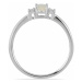 Prsten stříbrný s etiopským opálem a zirkony Ag 925 015001 ETOP - 59 mm 1,3 g