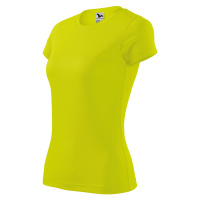 Dámské sportovní tričko, neonová žlutá