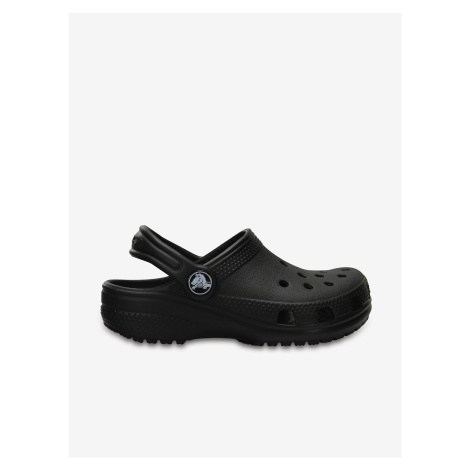 Černé dětské pantofle Crocs