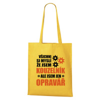 DOBRÝ TRIKO Bavlněná taška s potiskem Kouzelník opravář Barva: Žlutá