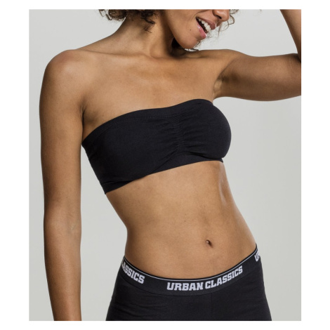 Dámská podprsenka Urban Classics Pads Bandeau - černá