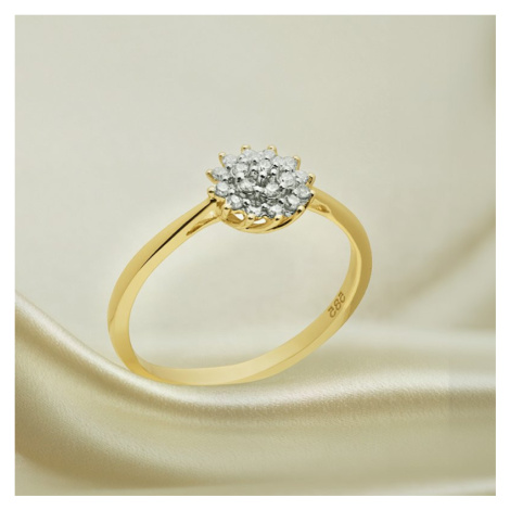 Zlatý prsten s diamanty Planet Shop