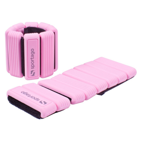 Sportago Fity Groove silikonové závaží na kotníky 2x0,5 kg, růžové