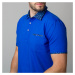 Pánské polo tričko modré barvy s lemováním 11821