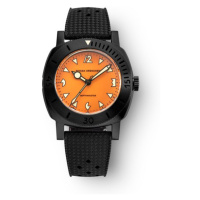 Nivada Grenchen Depthmaster Black Pumpkin - Tropic Rubber