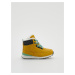 Reserved - Kotníkové boty s detailem z umělé kožešiny - Žlutá