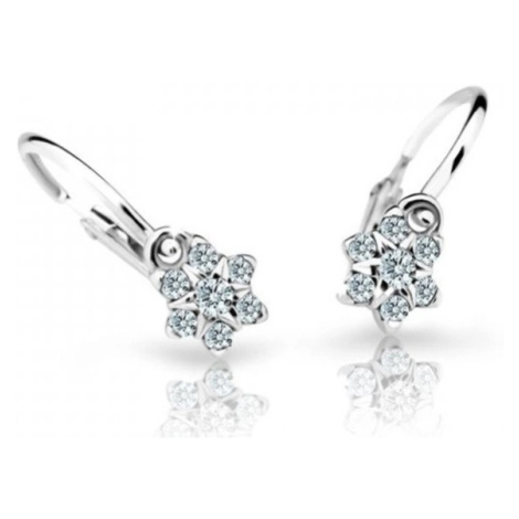 Cutie Jewellery Půvabné dětské náušnice z bílého zlata C2152-10-X-2 zelená