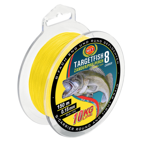 Wft splétaná šňůra targetfish 8 žlutá 150 m - 0,15 mm - 10 kg