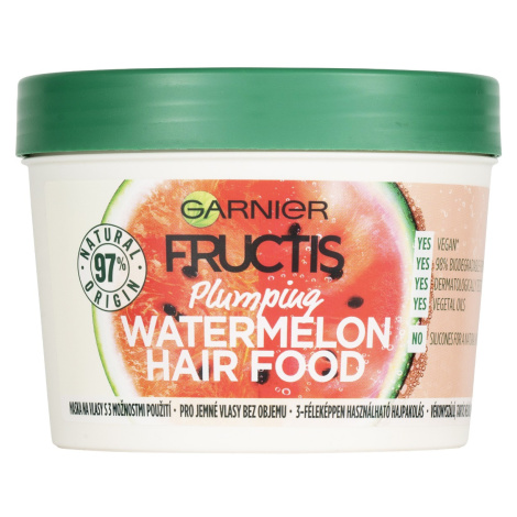 Garnier Fructis Watermelon Hair Food maska na jemné vlasy bez objemu 390 ml