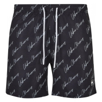 Pattern Swim Shorts - blackscriptlogo