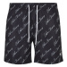 Pattern Swim Shorts - blackscriptlogo