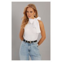 Cool & Sexy Women's White Bow Blouse