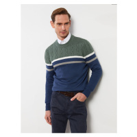 LC Waikiki Crew Neck Long Sleeve Color Block Men's Knitwear Sweater