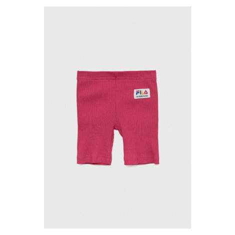 Dětské kraťasy Fila růžová barva, s aplikací