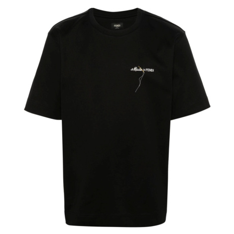 FENDI Embroidery Black tričko