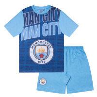 Manchester City dětské pyžamo text navy