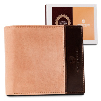 Pánská dvoubarevná kožená peněženka