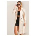 Bianco Lucci Women's Buttoned Belted Trench Coat