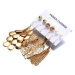 Camerazar Sada 6 párů zlatých náušnic s perleťovými puzety, glamour styl, neušlechtilý materiál