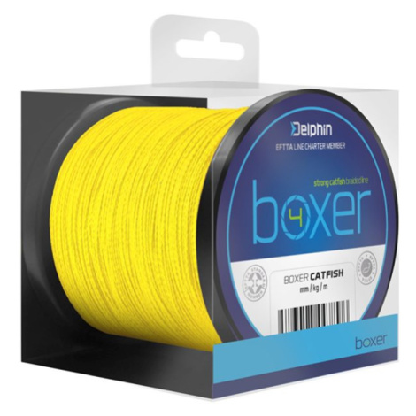 Delphin Šňůra Boxer 4 fluo žlutá - 0,70mm 62,80kg 150m