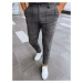 Pánské tmavě šedé kostkované chino kalhoty Dstreet UX3956