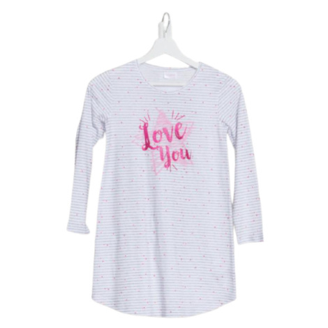 Dětská noční košile Vienetta Secret Love you | světle šedá